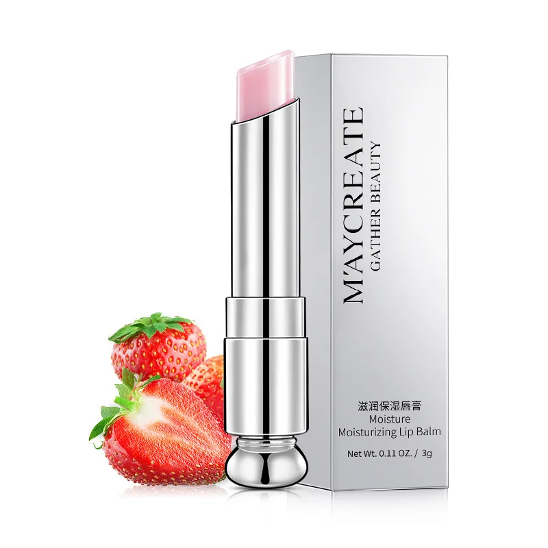 Lip Balm Hyaluronic Acid Rose Moisturizing Natural Nourishing Smoothing Lip Lines Long Lasting Lemon Strawberry Lip Treatment