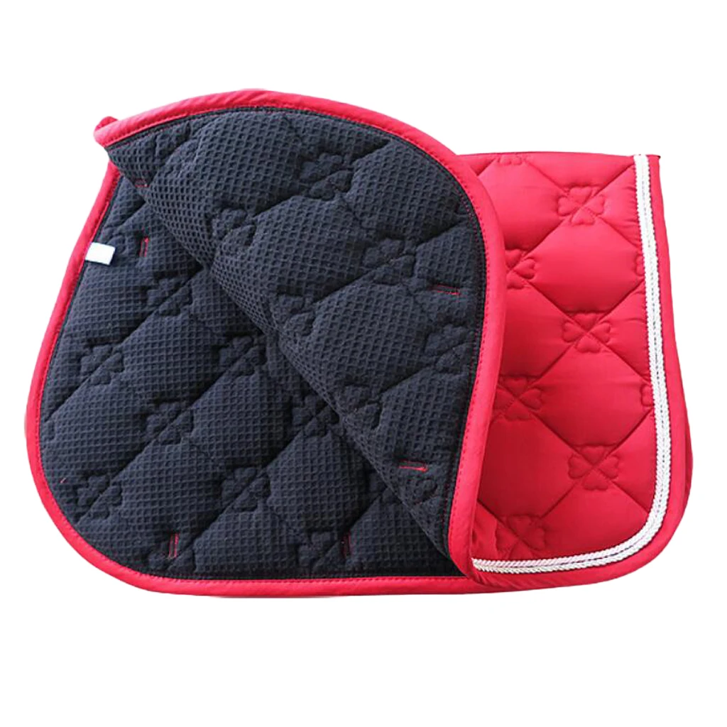 

Square Quilted Cotton Comfort English Saddle Pad Horse Riding Pad Shock Absorb Saddle Pads