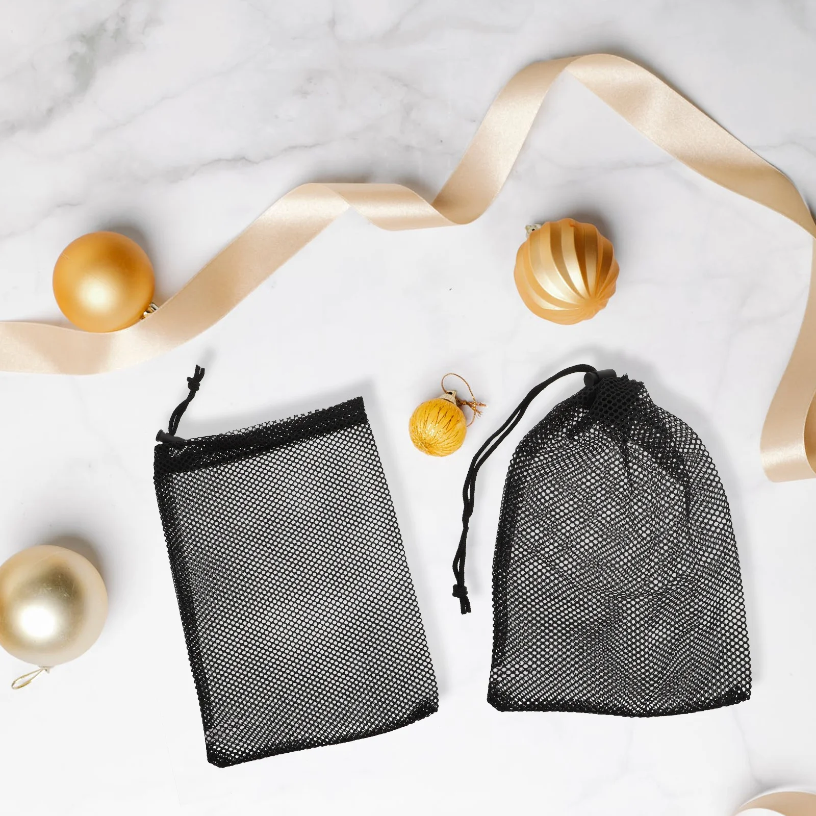 

Golf Net Bag Golfs Ball Nylon Holder Sundries Mesh Black Gift Bag Protection Carrier