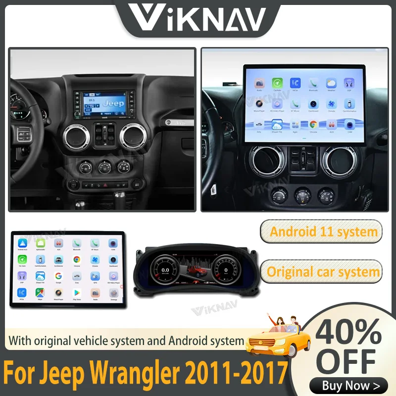 

Автомагнитола на Android для Jeep Wrangler 2011-2017, сенсорный экран, GPS-навигация, мультимедийный стерео плеер, головное устройство Carplay