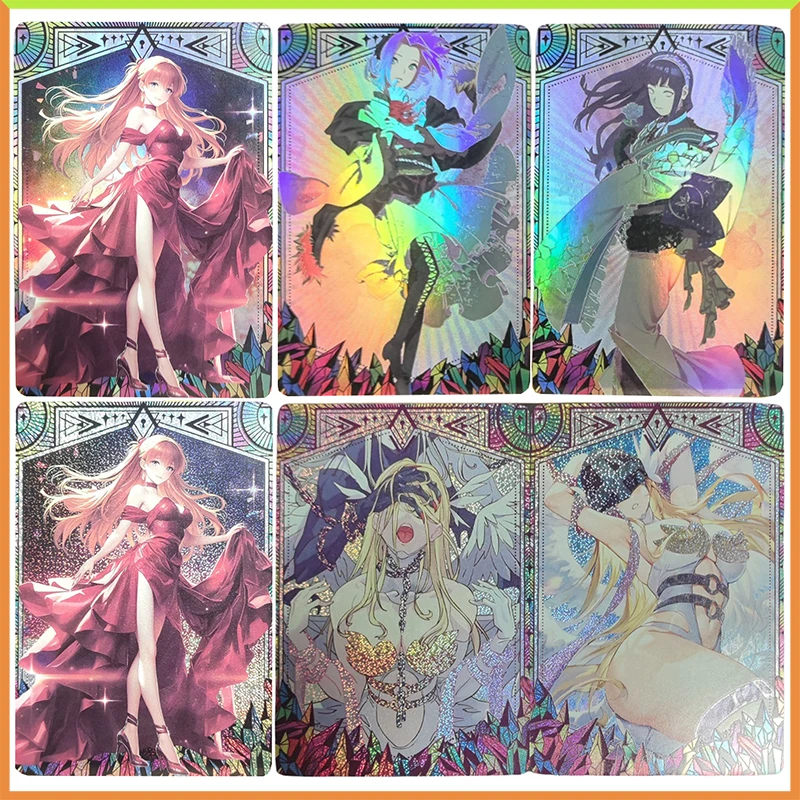 Аниме История богини DIY ACG Asuka Langley Soryu Hinata Haruno Sakura Angewomon Коллекционные карты