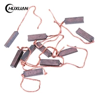 new 10pcs carbon brushes wire leads generator generic electric motor brush replacement 4 5 x 6 5 x 20mm