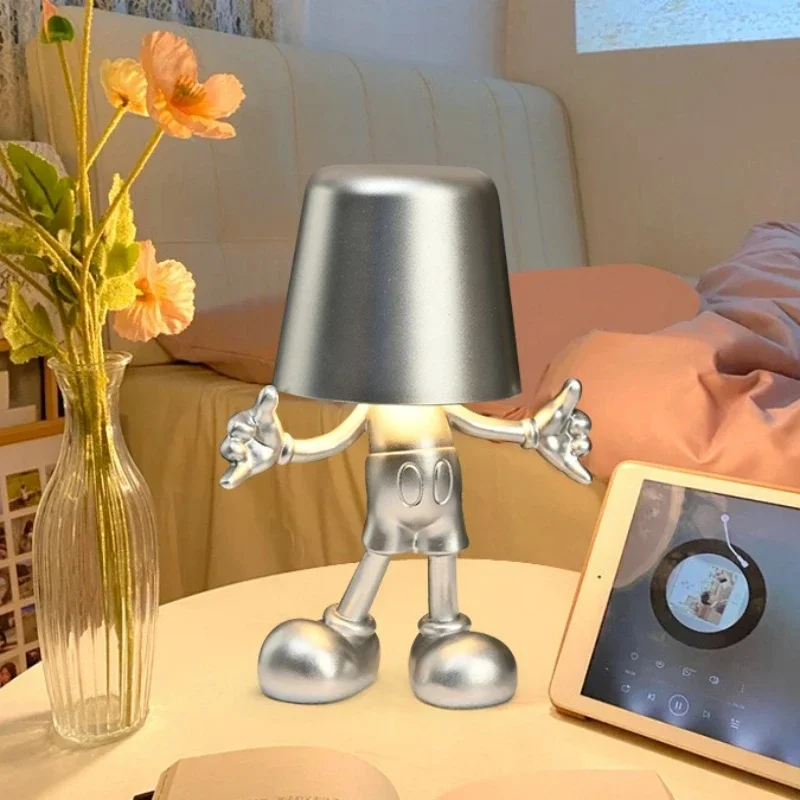Настольная лампа Xiaojinren с сенсорной зарядкой прикроватный маленький ночник для
