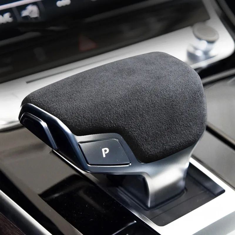

High-Grade Suede Car Gear Shift Collars Car Gear Cover for Audi 4L A6L A5 A7 RS4 S4 Q5L Q7 Q8 Interior Auto Accessories