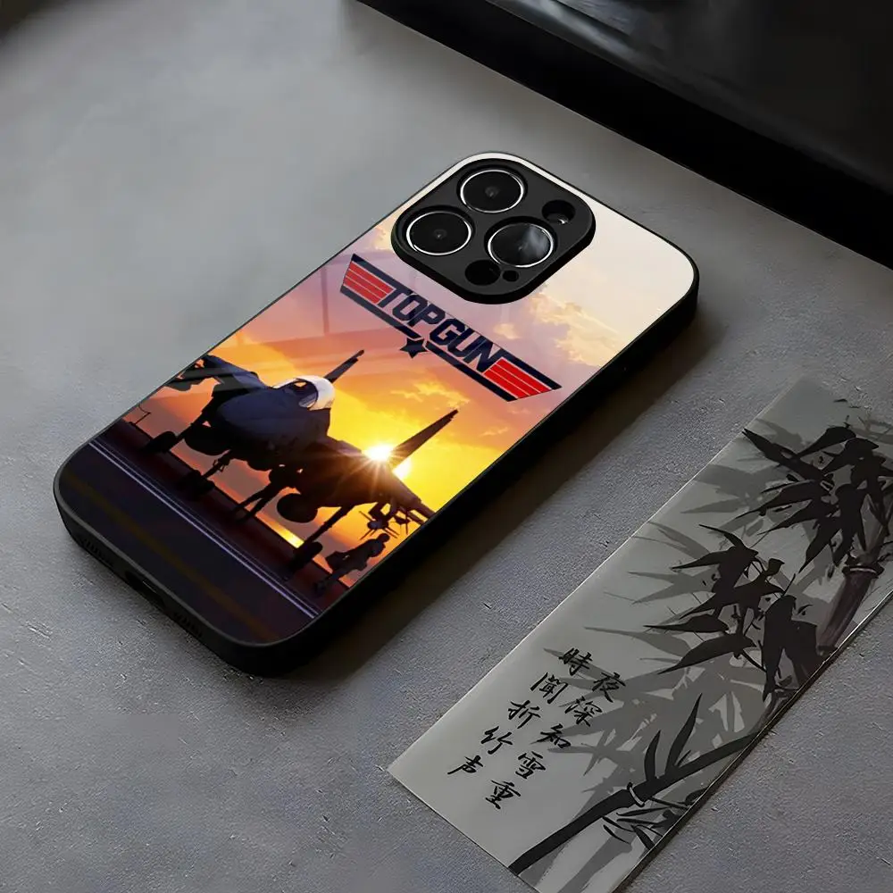 Чехол для телефона Top Gun Maverick Movie из закаленного стекла iPhone 14 15 16 13 12 11 Pro XS Max Plus Mini X XR