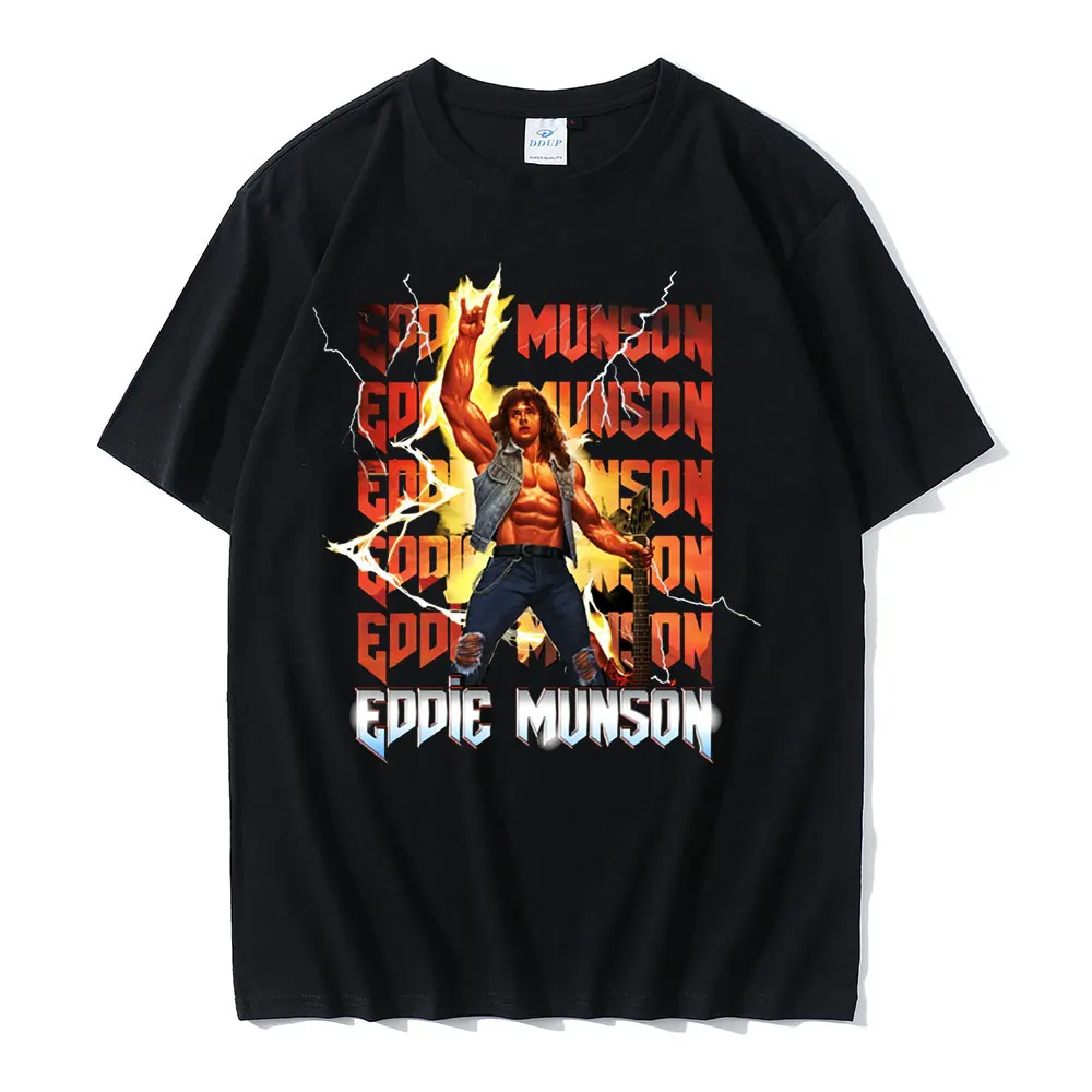 

Promotion Stranger Things 4 Hellfire Club Graphic Print T Shirt Eddie Munson Tshirt Men Fashion Loose Summer T-shirt Streetwear