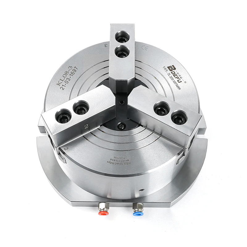 

Zhuxiao 6 Inch Vertical Hollow Pneumatic Chuck KL06Q-3 Power Chuck Fixture For Drilling Milling Tapping Machine Vertical Lathe