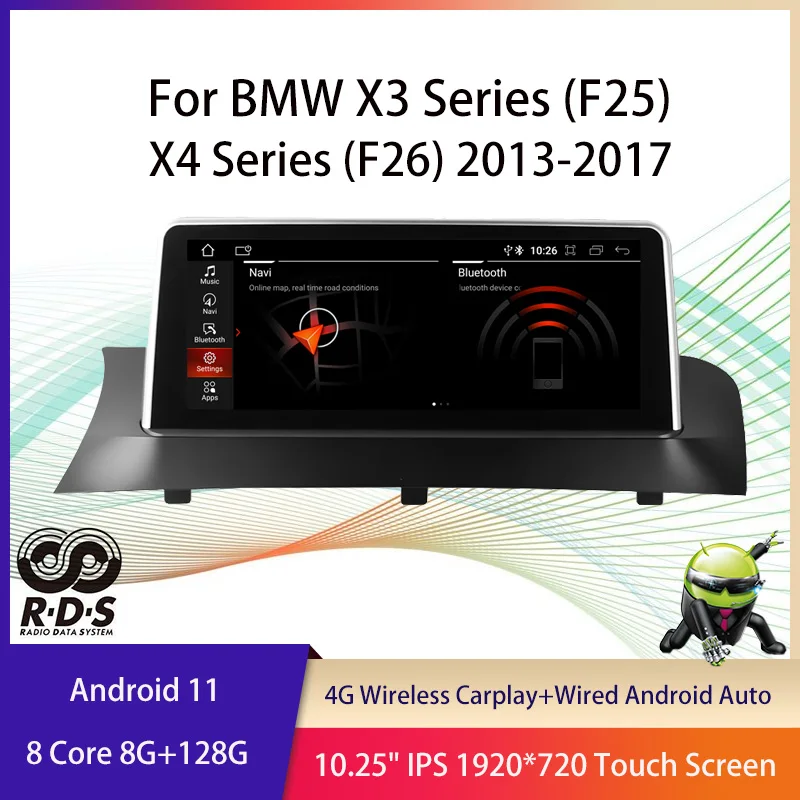 

2din Android 11 Car Radio Stereo For BMW X3(F25)/X4(F26) 2014 2015 2016 2017 GPS Navigation 12.3" Multimedia Player