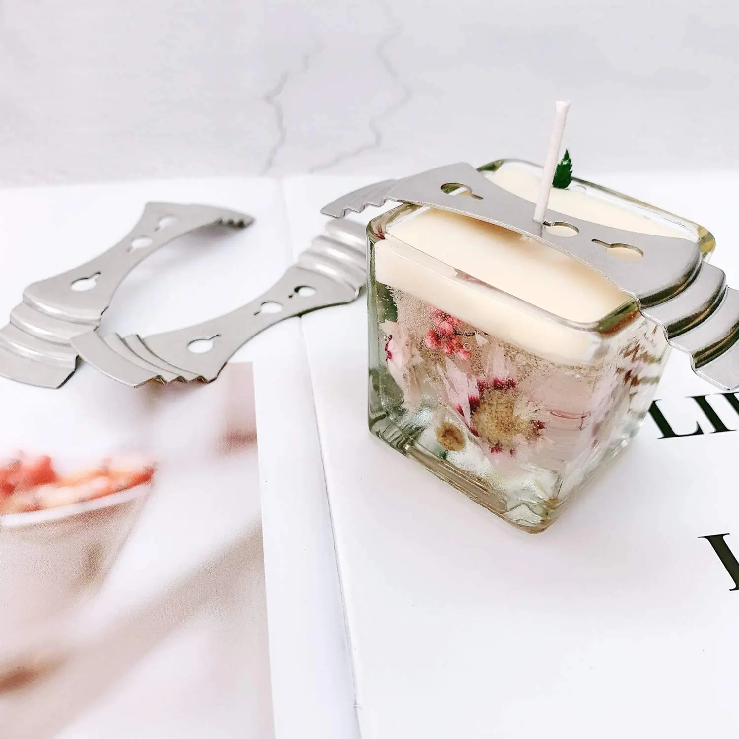 

2 шт., металлические подсвечники из нержавеющей стали