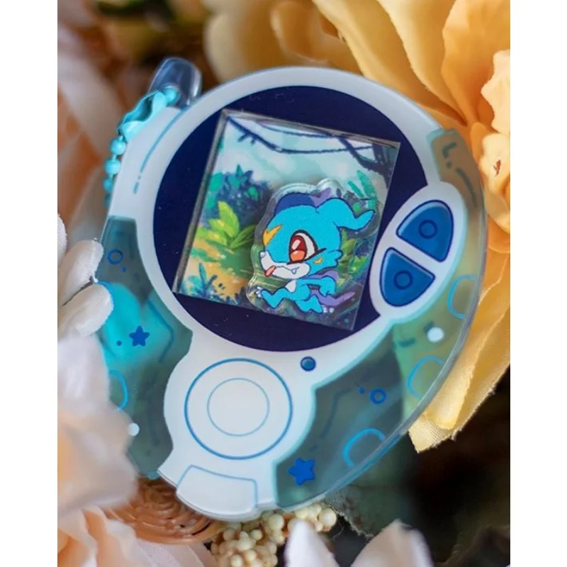 Фото Брелок-шейкер Tailmon Veemon Palmon из акрила, подвеска для сумки, коллекционный аниме-сувенир, эксклюзивный подарок для фанатов №3