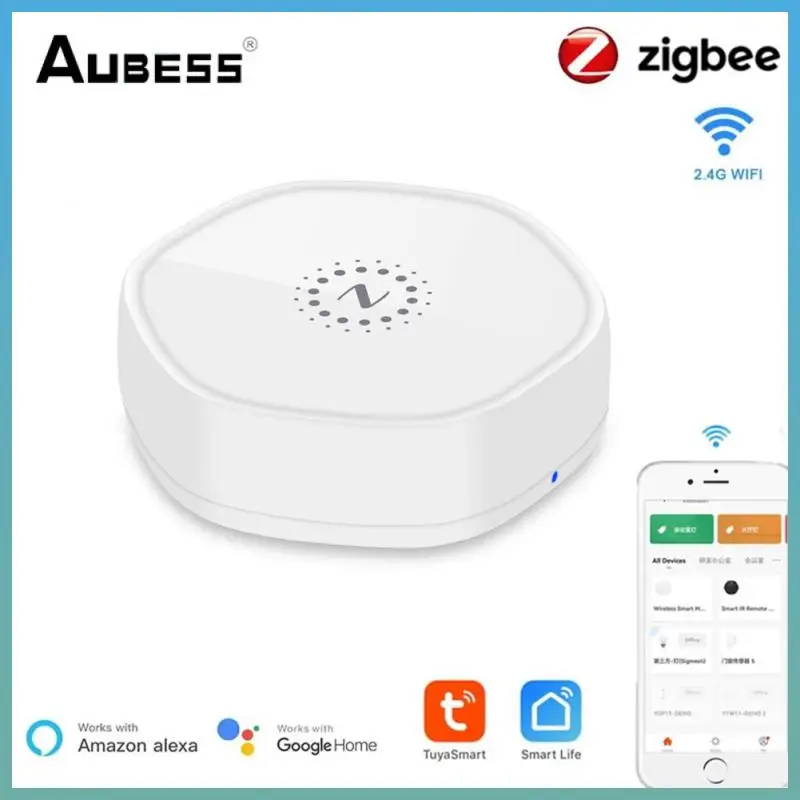 

Zigbee3.0 Wifi 2.4g Wireless Mesh Bridge Multi-function Remote Gateway Tuya App Control Smart Home Hub Support Alexa Google Home