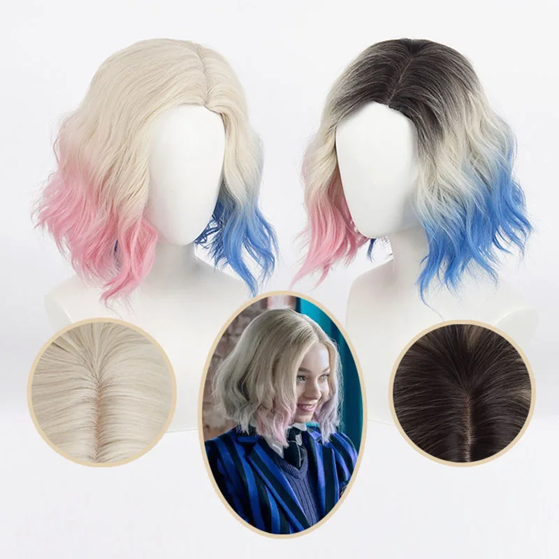 

Addams Family Wednesday Enid Sinclair Cosplay Wig Halloween Carnival Cosplay Costume Wig For Women Girl Dress Up