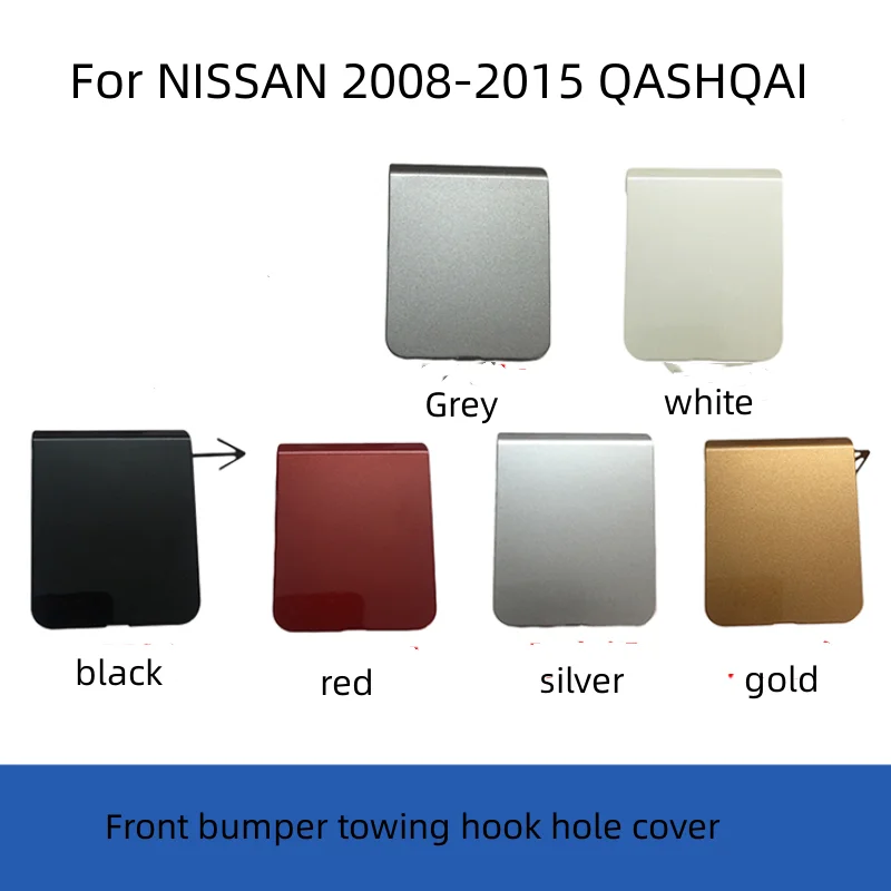 

For NISSAN 2008-2015 QASHQAI Front Bumper Towing Hook Hole Cover Towing Trailer Cover