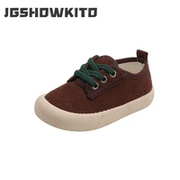 2022 spring autumn new japanese style children fashion canvas shoes for boys girls kindergarten soft lace up first walker shoe