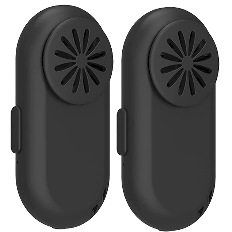 

2X Air Purifier Mask Clip Air Purifier Face Mask With Fan Breathe Cooler Wearable Air Purifier For Mask-Black