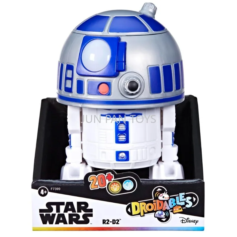 Фото Оригинальная интерактивная фигурка Hasbro Star Wars Droidables: Чубакка и R2-D2, мини-электронная игрушка с 20+ звуковыми эффектами и подсветкой, портативный робот-кукла №3