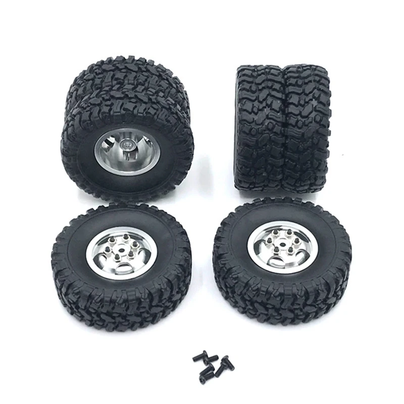 

Double Wheel Metal Wheel Rim With Rubber Tire Tyre For WPL B14 B24 Q61 4X4 4WD 1/16 RC Truck Upgrade Parts