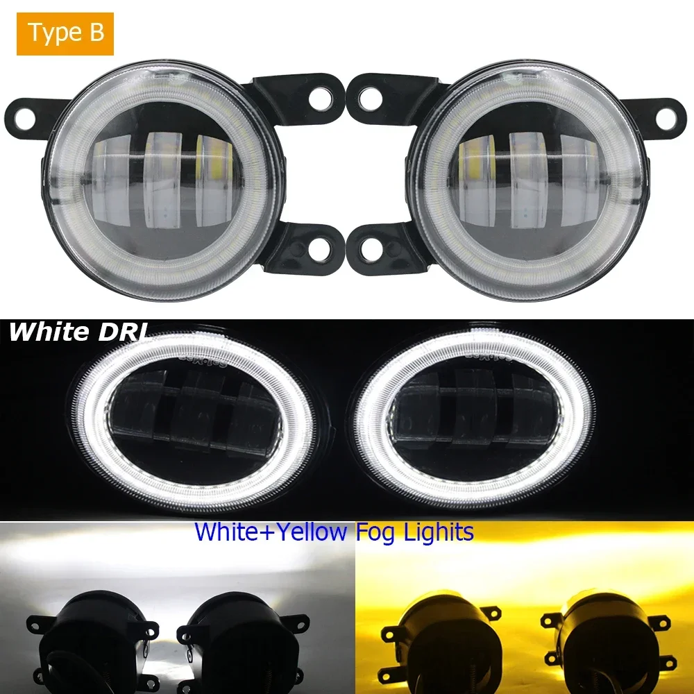 

Светодиодные противотуманные фары для GWM Great Wall Hover H6 Haval H6 2010-2016 Angel Eyes DRL Car PTF 40W с прозрачными линзами дневных ходовых огней