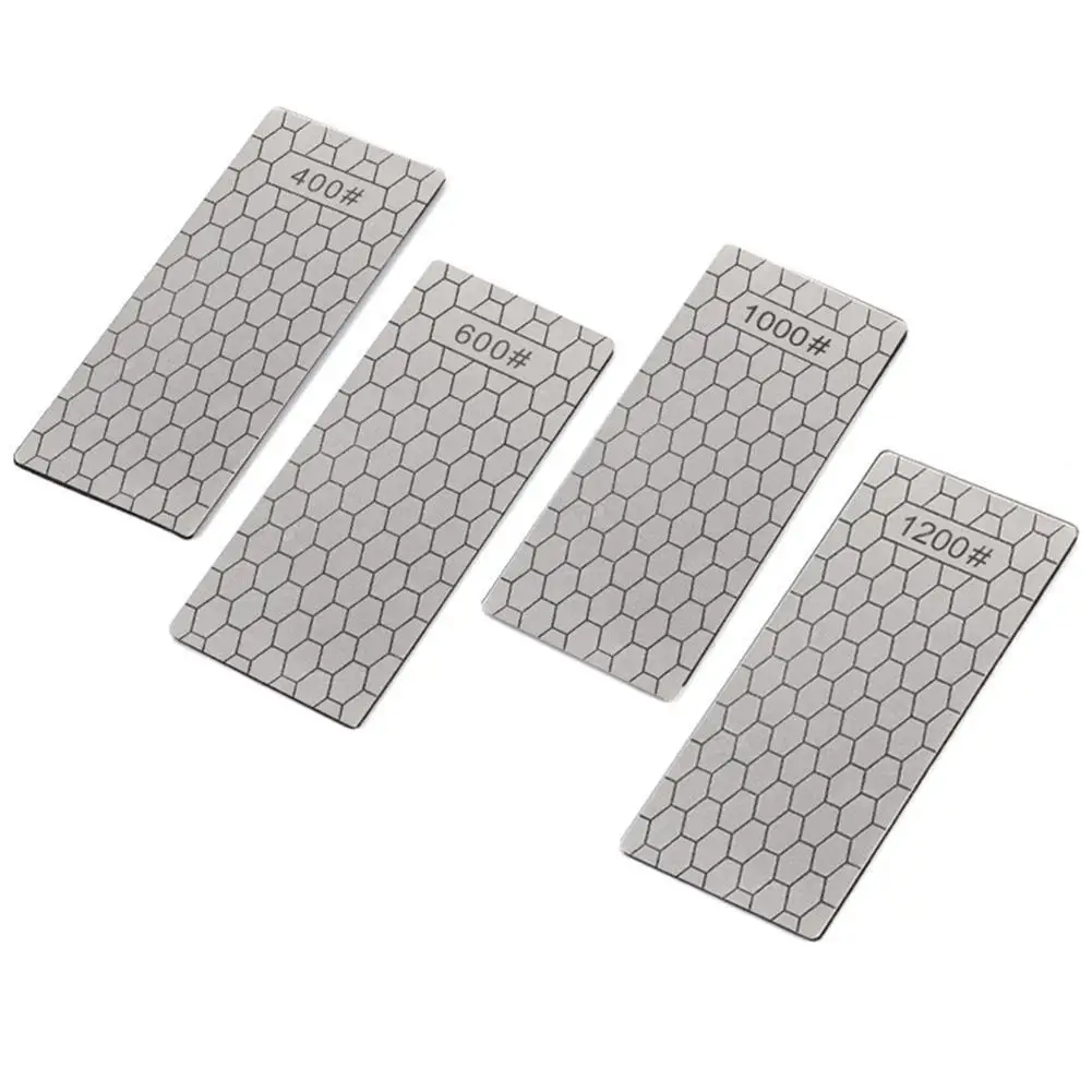 

4 Pcs Professional Diamond Sharpening Stone Single Side Polishing Electroplate Emery Honeycomb Sharpener Kitchen Tools