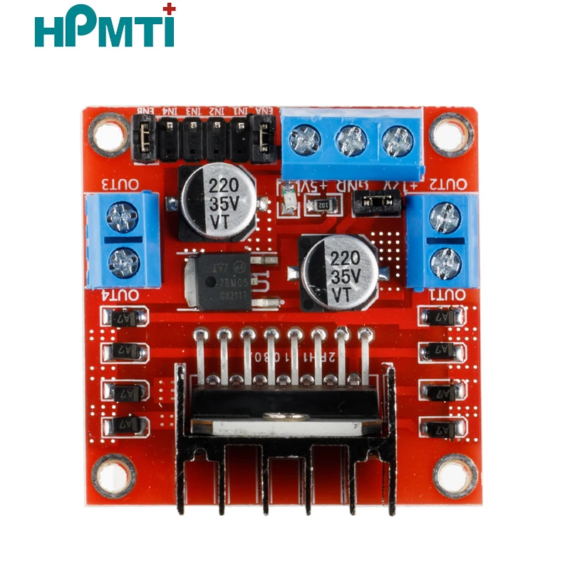 L298N Модуль управления двигателем L298 для Arduino Двойной H-мост DC Шаговый умный автомобиль робот включен.