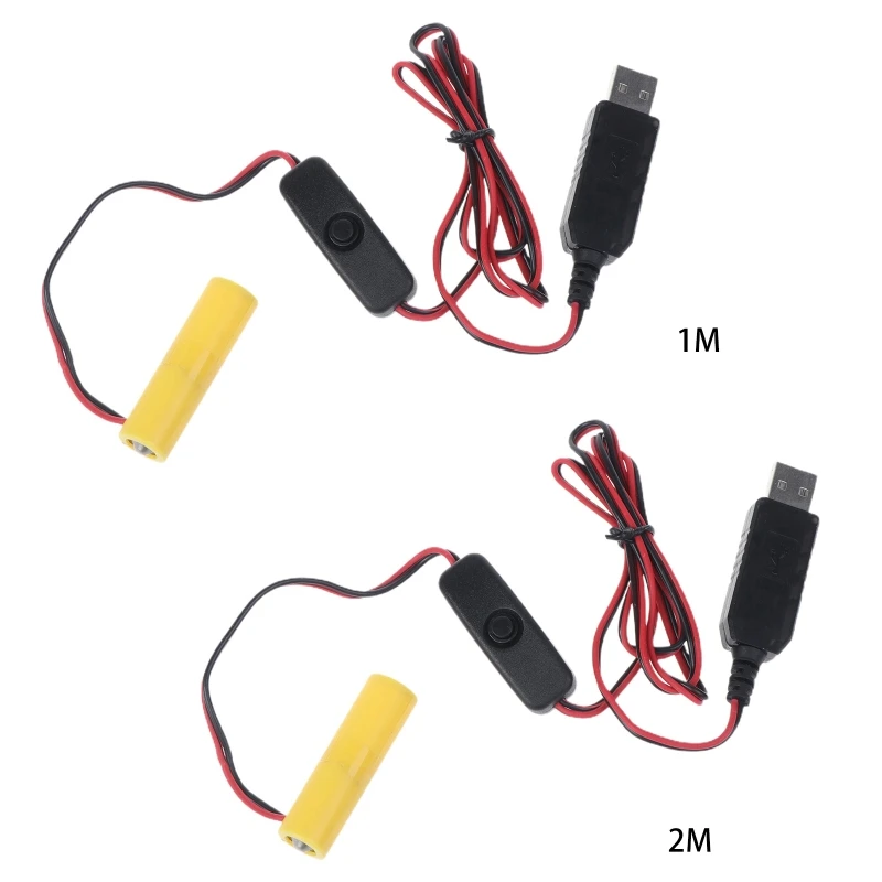 

USB-преобразователь питания постоянного тока, Устранитель аккумулятора с переключателем, замена 1 АА для светодиодсветильник ных игрушек