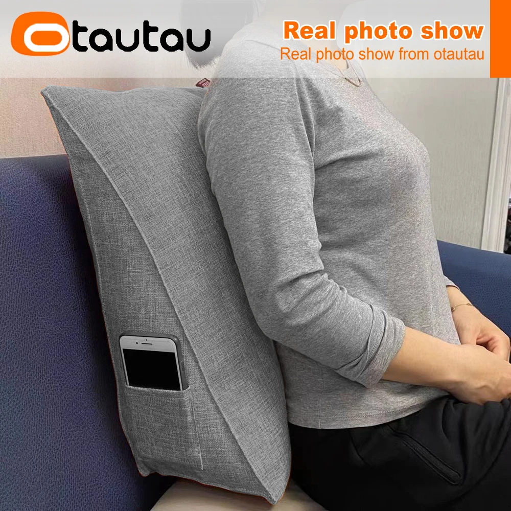 OTAUTAU хлопково-Льняная треугольная подушка для дивана Подушка сна на боку