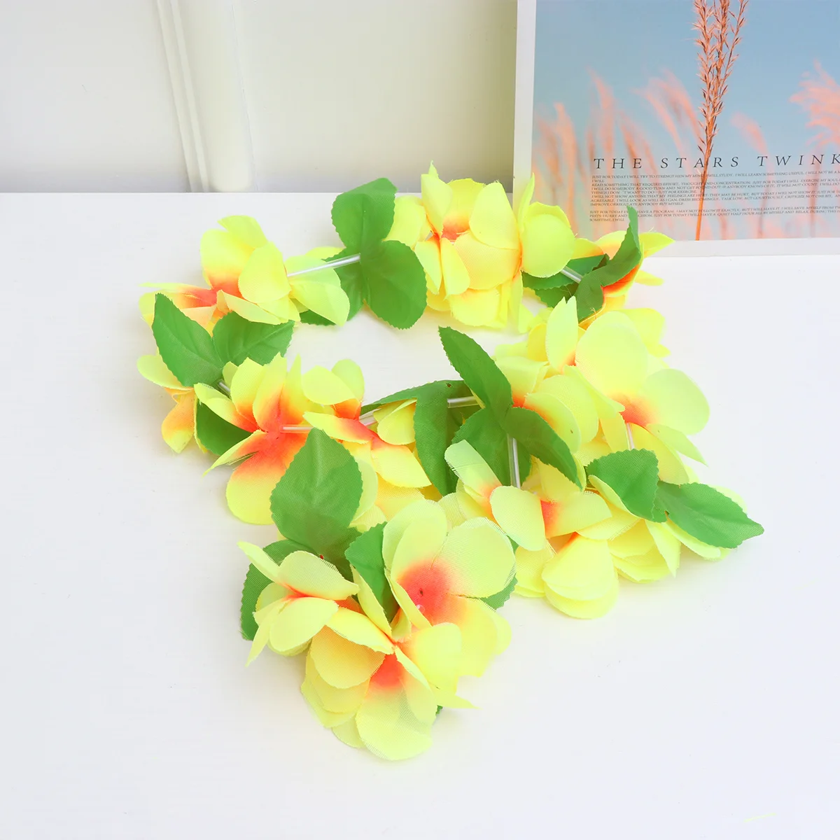 

Set Banquet Headband Summer Party Favors Celebrations Decorations Hawaiian Floral Necklace