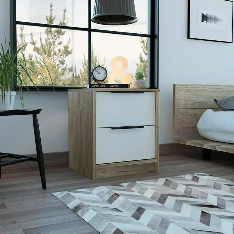 

Toledo Nightstand (White - Brown)