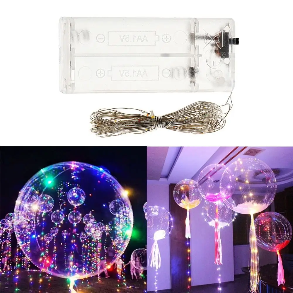 

10 комплектов, освещение для вечевечерние, Рождество, свадьба, прозрачный воздушный шар, светодиодный светильник