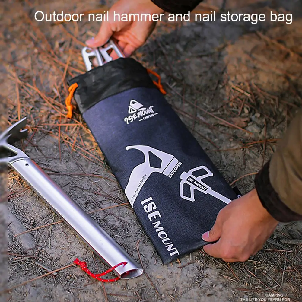 

Tent Pegs Bag Oxford Cloth Grocery Bag Storage Items Portable Windbreak Rope Hammer Ground Nails Storage Pouch Outdoor Camping