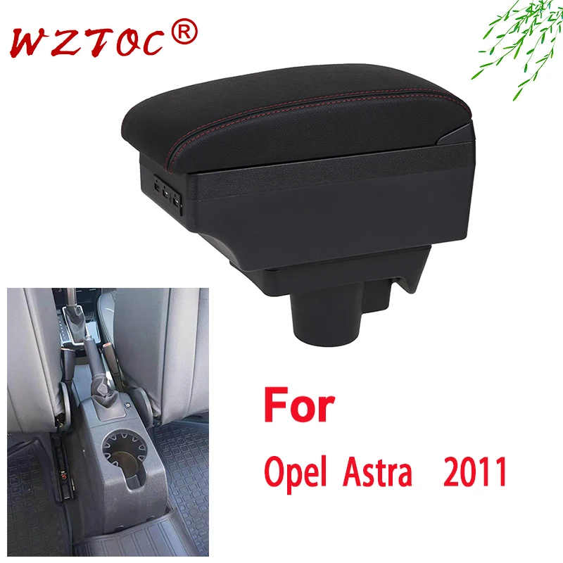 

For Opel Astra Armrest Box For Opel Astra H Car Armrest 2008-2011 Interior details refitting Car Accessories usb Storage box