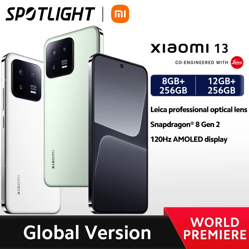 

[World Premiere] Global Version Xiaomi 13 5G Smartphone 50MP Leica Camera Snapdragon 8 Gen 2 120Hz AMOLED Display 67W Charger