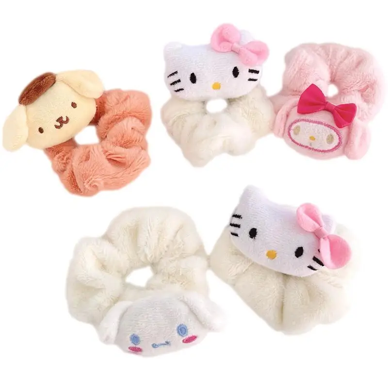 

13,5 см аниме Kawaii Cinnamoroll Mymelody Purin Dog Cute Kitty Cat Poped Girl Heart Jk плюшевая повязка для волос Ring Мультяшные ювелирные изделия подарок для детей