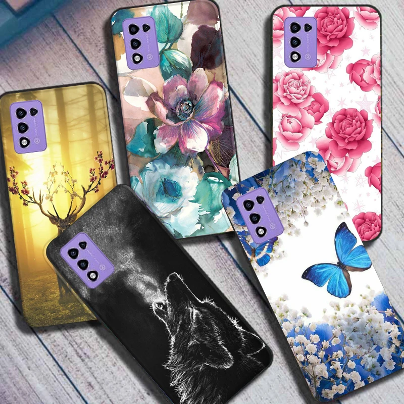 Чехол для ZTE Libero 5G III, телефонные чехлы для ZTE Libero чехол III, черная силиконовая Мягкая задняя крышка, цветной чехол