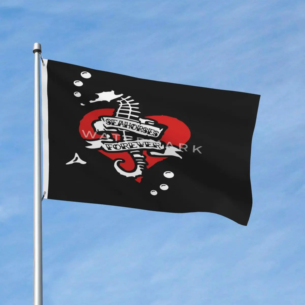 

Морские лошади навсегда декор с флагами современные с металлическими Люверсами яркие цвета Flowy деликатные