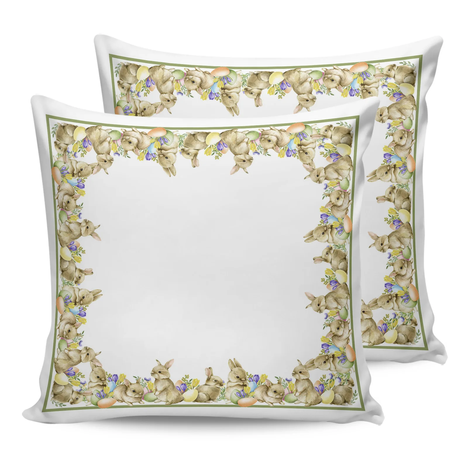 

2PC Pillowcase Easter Bunny Egg Rabbit Sofa Cushion Cover Bedding Dakimakura Pillow Cover House Home Decorative Pillow Cases