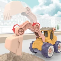 diy nut disassembly engineering car screw nut toy excavator bulldozer truck model early educational tool toys for kids