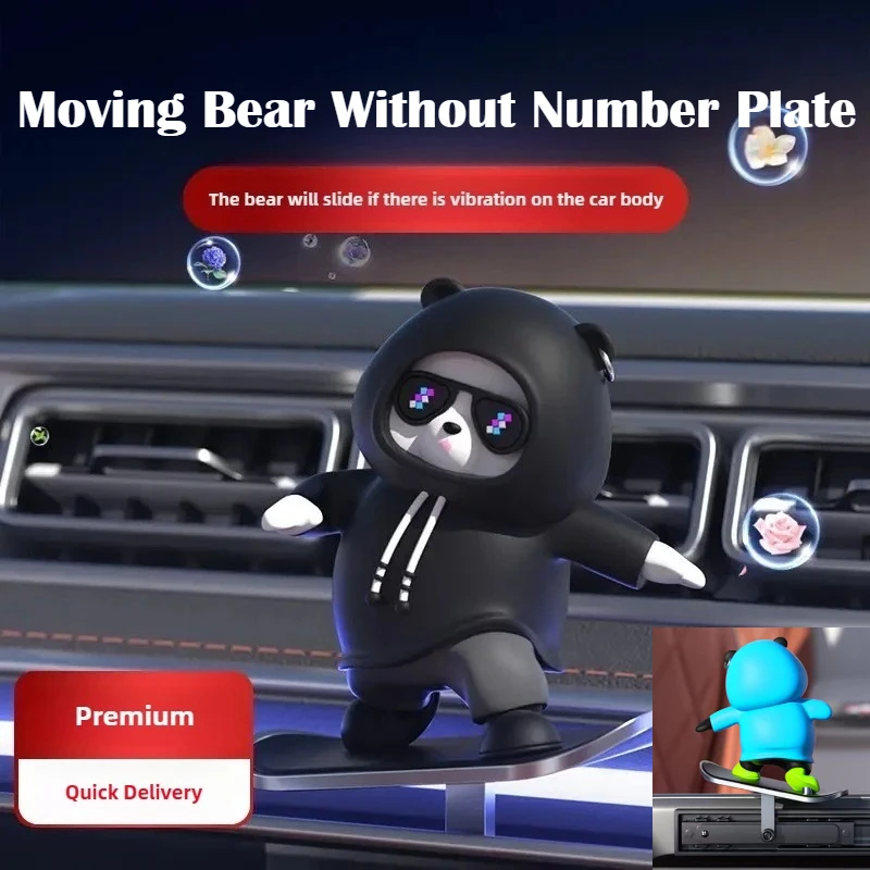

Автомобильный скейтборд, раздвижной орнамент, украшение, движущийся медведь, приборная панель, магнитная парковка, номерной знак, аксессуары для интерьера с героями мультфильмов