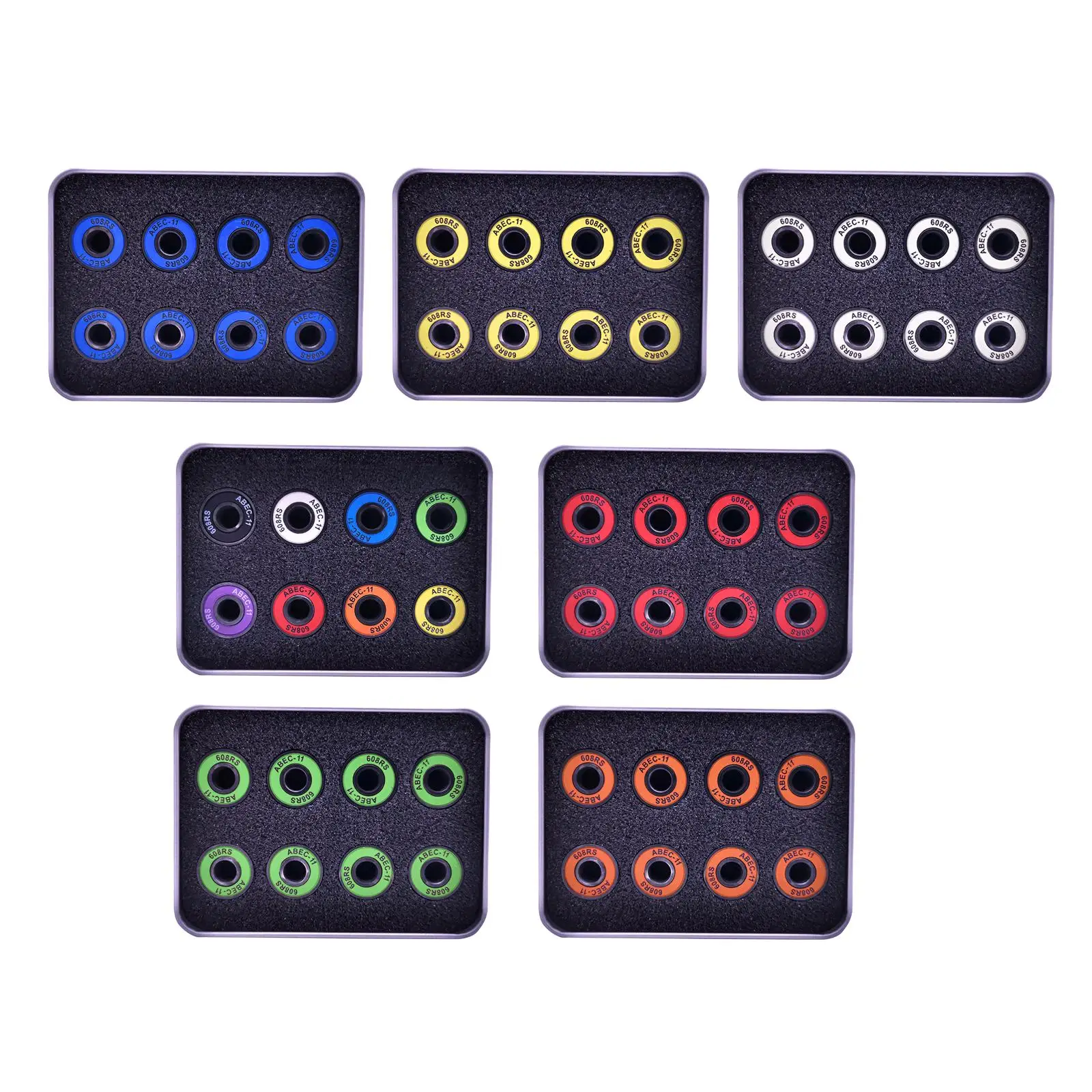 8 шт. подшипники для скейтборда запасные части сталь 608-Rs роликовых коньков |