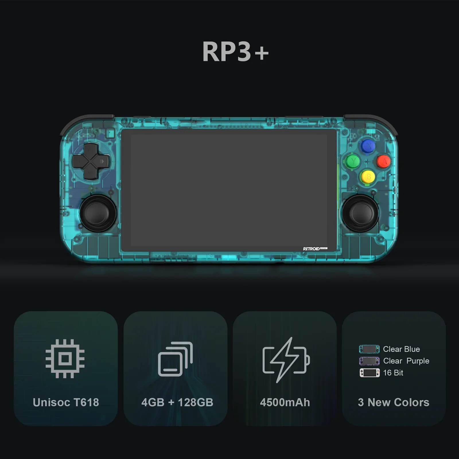 

2023 Newest 4.7Inch Retroid Pocket 3+ Plus Handheld Game Console 4G+128G Android 11 System IPS Screen Retro Gaming Console