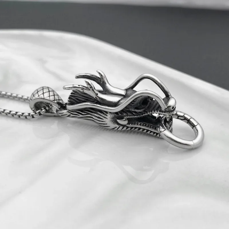 Титановая сталь нержавеющая кулон зодиакального дракона ожерелье из титановой