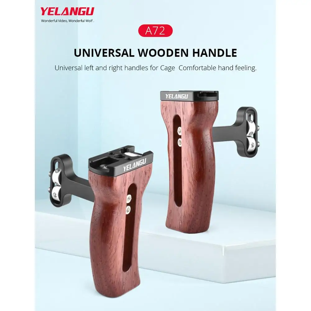 

Universal Camera Rabbit Cage Wooden Handle Slr Multi-functional Protective Frame Cover Side Grip Handle for Sony Canon Camera