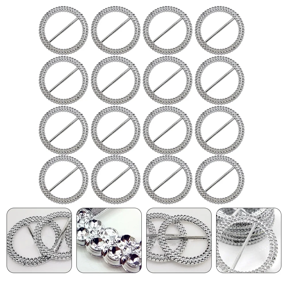 

100 PCS Rhinestone Buckle Slider Scarf Buckle Clips t Shirt Clip Chair Sash Buckles