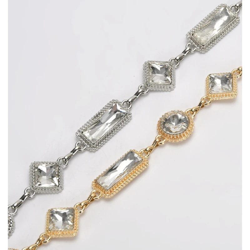 2022 New Style Inlaid Rhinestone Crystal Waist Chain Ladies Fashion Versatile Dress Show Navel Waist Chain Belt Decoration