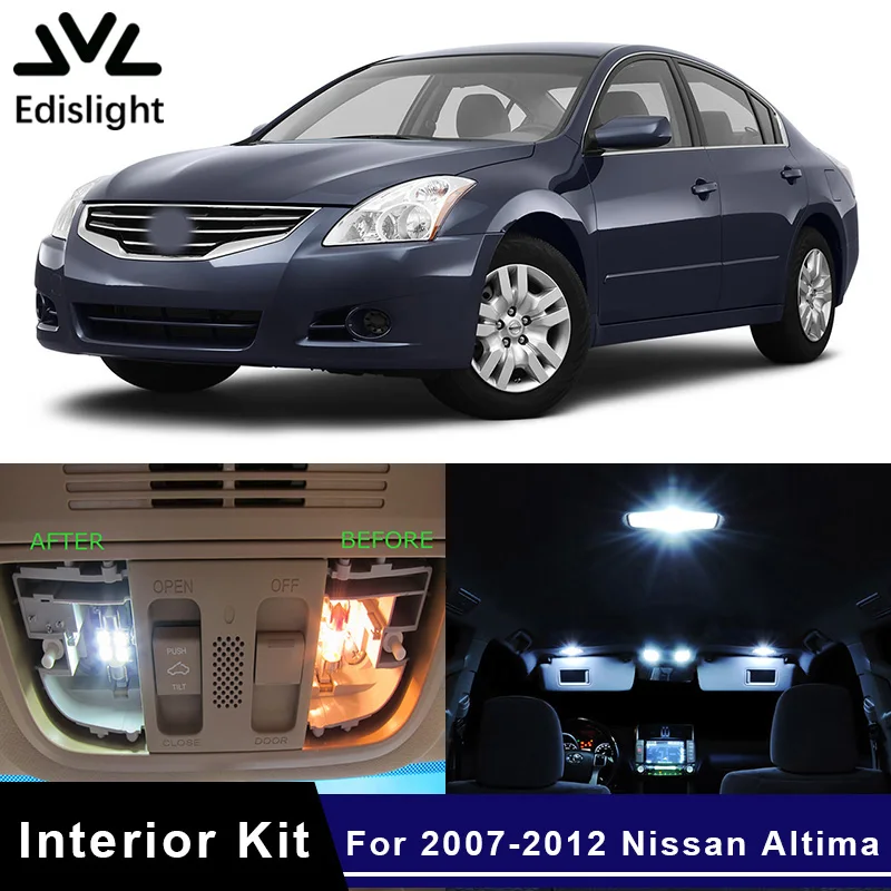 

10 шт., посылка льные светодиодные лампы для Nissan Altima 2007-2012 гг.
