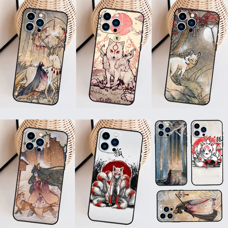 Фото Чехол Kitsune Fox Art для Xiaomi 15 14 Ultra 14T 13T 15T 17 Pro Max, POCO F8 Ultra F7 F5 F6 X5 X6 X7 X8 Pro №1