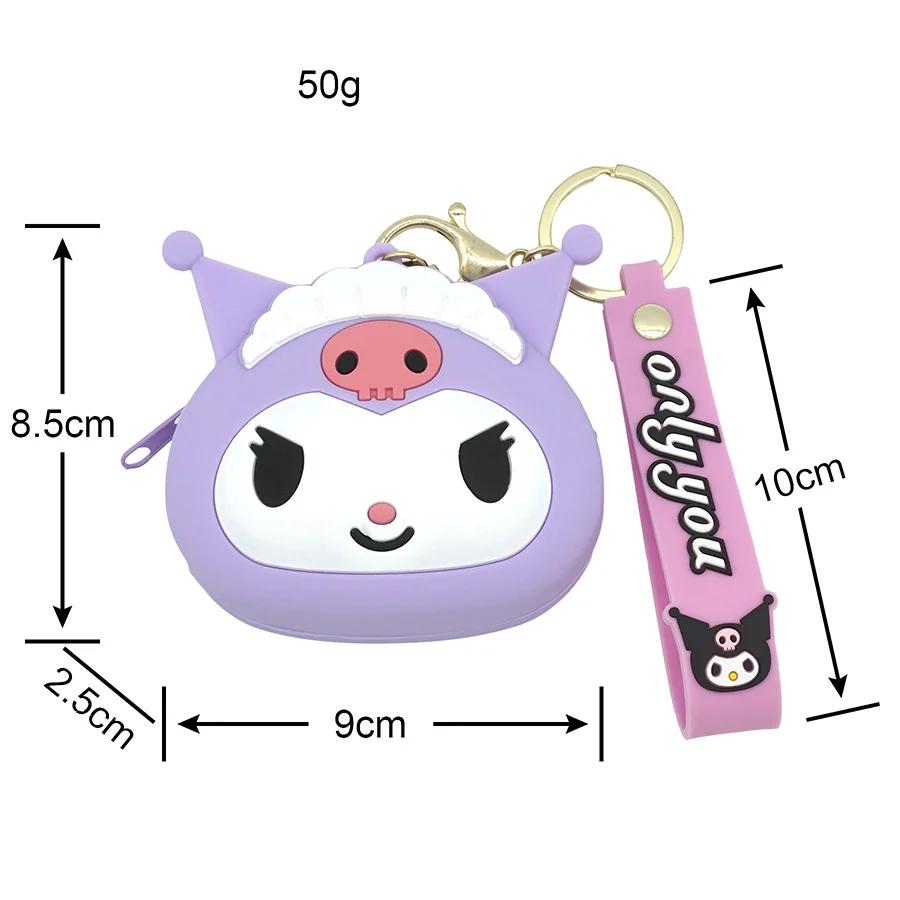 2023New Silica Gel Coin Purse Cartoon Anime Kawaii Mini Wallet Portable Pendant Keychain Money Bag