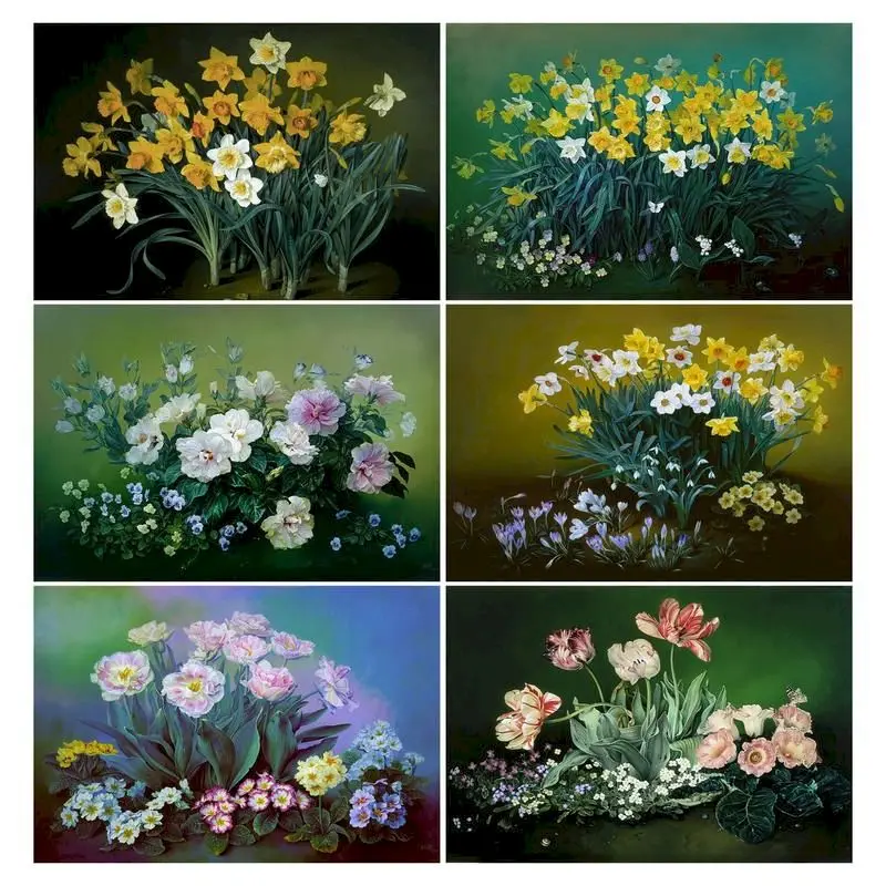 

RUOPOTY Oil Painting By Numbers Flowers Kit Picture By Numbers Handwork Diy Paint By Numbers For Kids Wall Decor Unique Gift