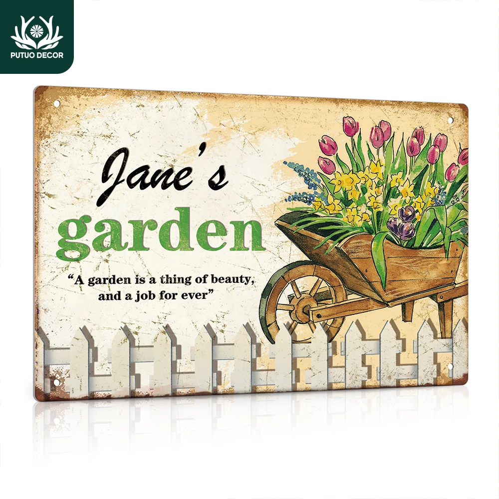 Декоративный Металлический Знак Putuo украшение для сада или дома стен