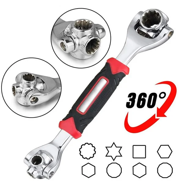 

48 In 1 Socket Universal Wrench Rotary Spanner Work With Spline Bolts 360 Degree Rotation Spanner Furniture Car Repair Hand Tool